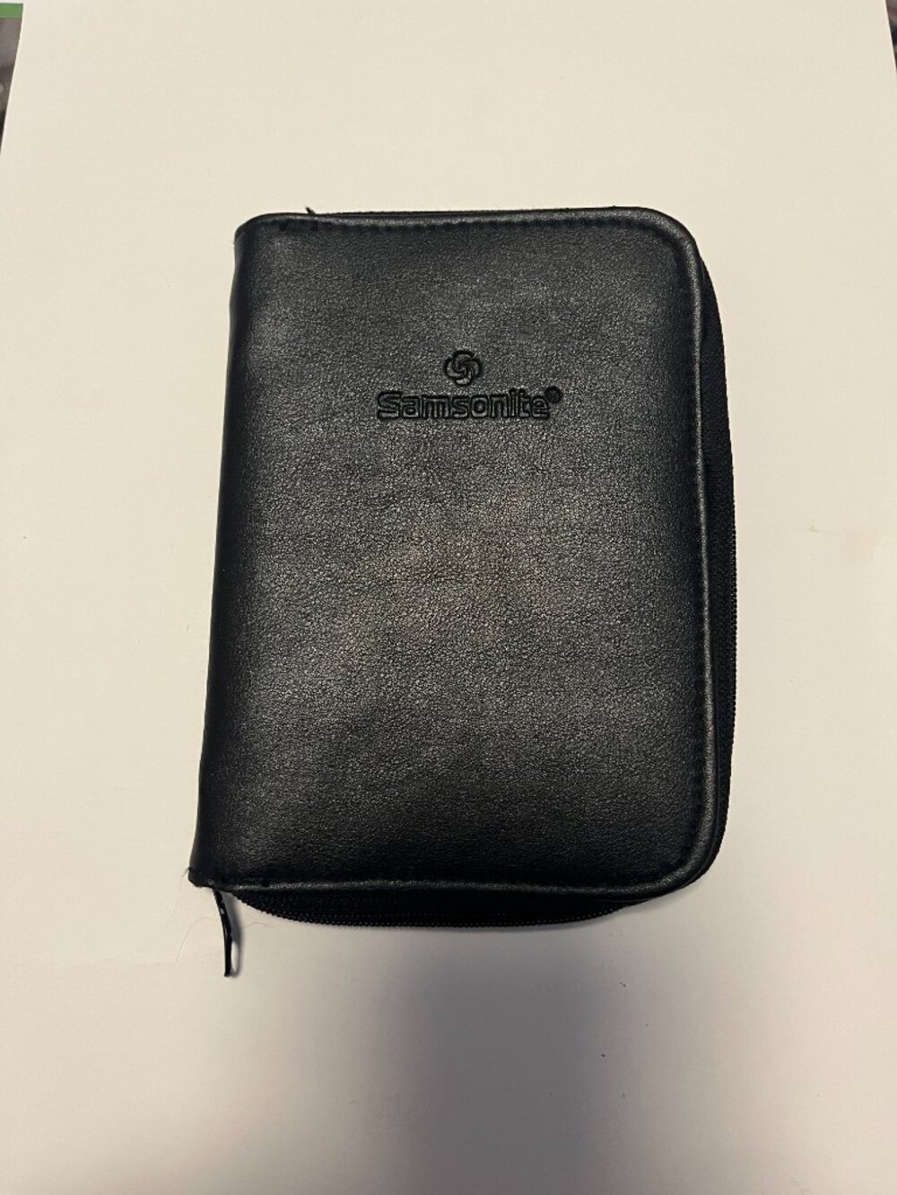 SAMSONITE Black Faux-Leather Passport Wallet